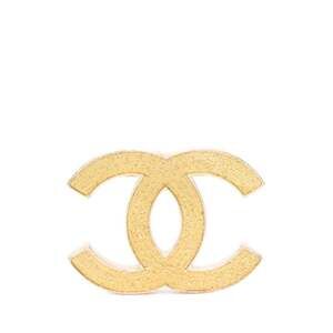 Chanel Coco Mark Brooch, Gold Plated, Women's, CHANEL